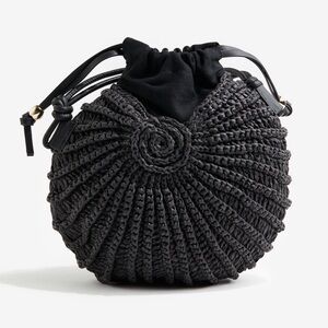 NEW H&M Black Sea Shell Straw Bag Sold Out Purse Bag mermaid costume